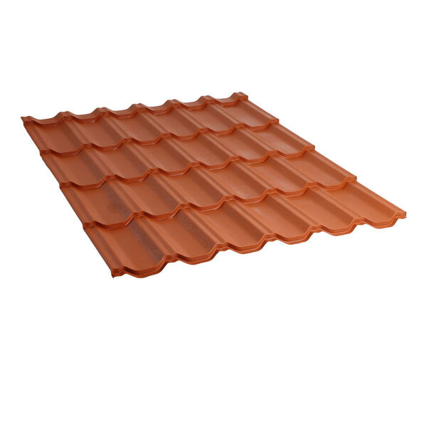 მეტალოკრამიტი ფერადი თუნუქის სახურავი 0.5X1200 ხაოიანი RAL8004 NOVA მეტალოკრამიტი ფერადი თუნუქის სახურავი 0.5X1200 ხაოიანი RAL8004 NOVA