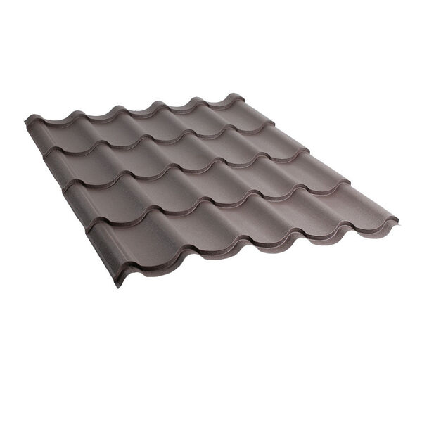 მეტალოკრამიტი ფერადი თუნუქის სახურავი 0.5X1180 ხაოიანი RAL8019 NOVA მეტალოკრამიტი ფერადი თუნუქის სახურავი 0.5X1180 ხაოიანი RAL8019 NOVA