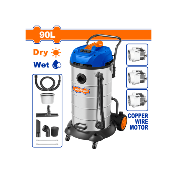 მტვერსასრუტი 3X1200 W/ 90L (WVR5A90) WADFOW მტვერსასრუტი 3X1200 W/ 90L (WVR5A90) WADFOW