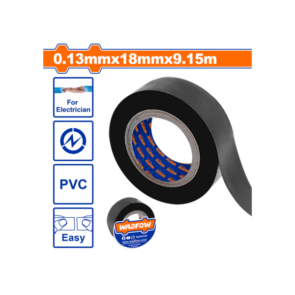 საიზოლაციო ლენტი 0.13მმX18მმX9.15მ PVC (WPN1103) WADFOW საიზოლაციო ლენტი 0.13მმX18მმX9.15მ PVC (WPN1103) WADFOW