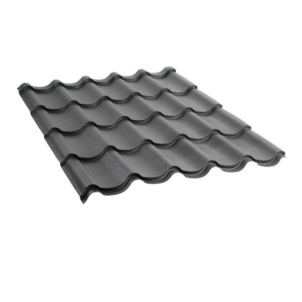 მეტალოკრამიტი ფერადი თუნუქის სახურავი 0.5X1180 ხაოიანი RAL7024 NOVA მეტალოკრამიტი ფერადი თუნუქის სახურავი 0.5X1180 ხაოიანი RAL7024 NOVA