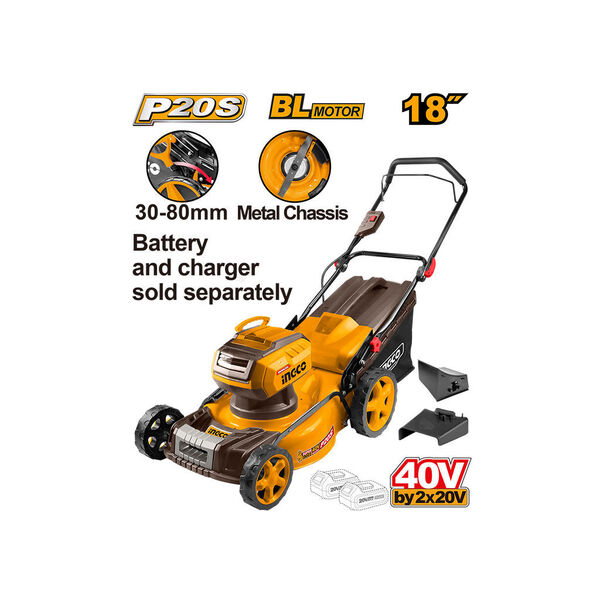 გაზონის სათიბი უსადენო მანქანა 20V-20V (LMLI20185) INGCO გაზონის სათიბი უსადენო მანქანა 20V-20V (LMLI20185) INGCO