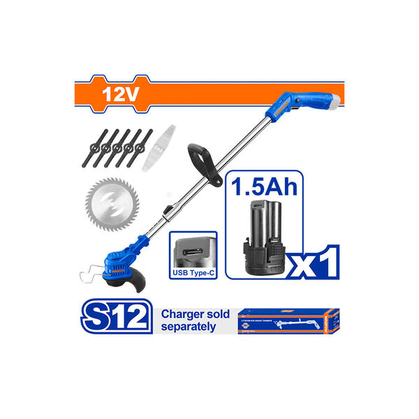 უსადენო ბალახის სათიბი 12V -1.5A (WGTS512) WADFOW უსადენო ბალახის სათიბი 12V -1.5A (WGTS512) WADFOW